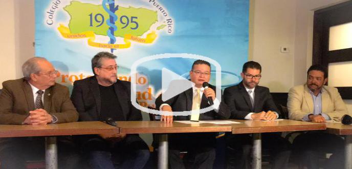 Conferencia de prensa del Colegio de Médicos Cirujanos de Puerto Rico
