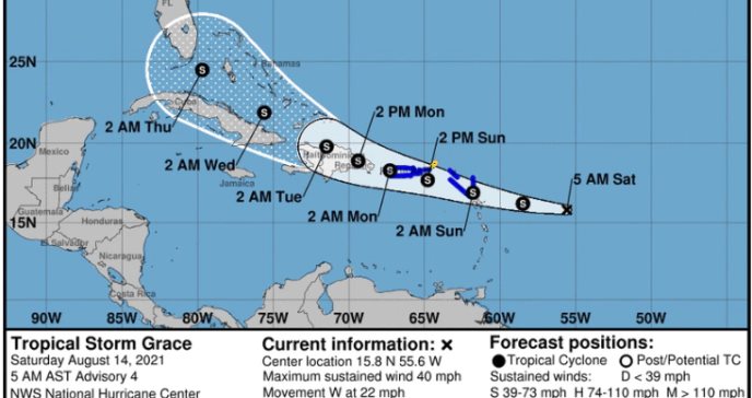 Aviso de tormenta tropical para la Isla, Vieques y Culebra