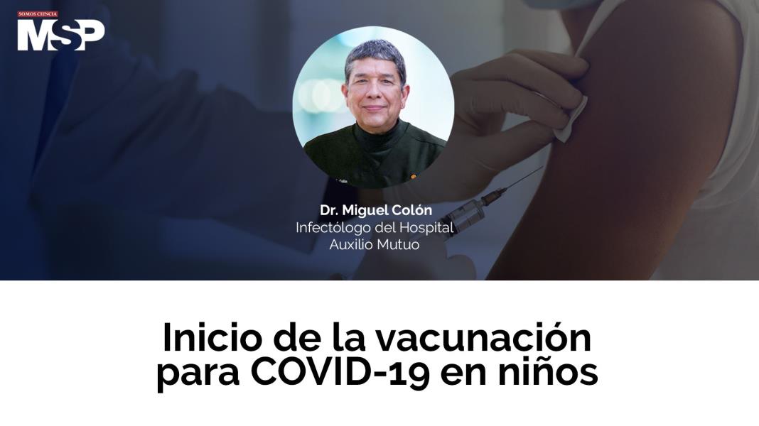 Inicio de la vacunación para COVID-19 en niños