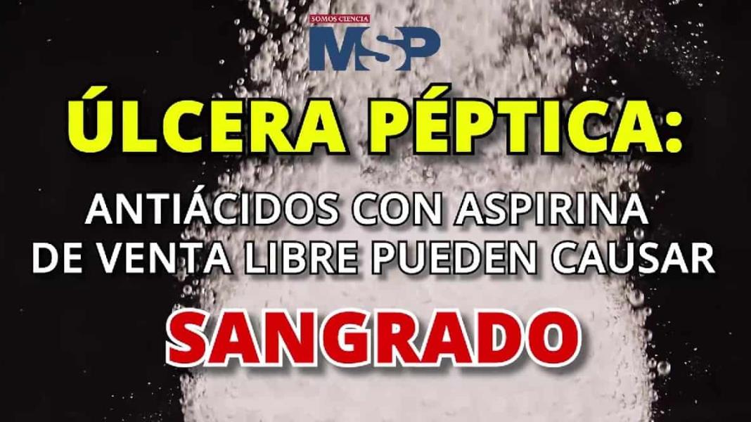 Úlcera Péptica: antiácidos con aspirina de venta libre pueden causar sangrado