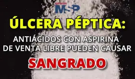 Úlcera Péptica: antiácidos con aspirina de venta libre pueden causar sangrado