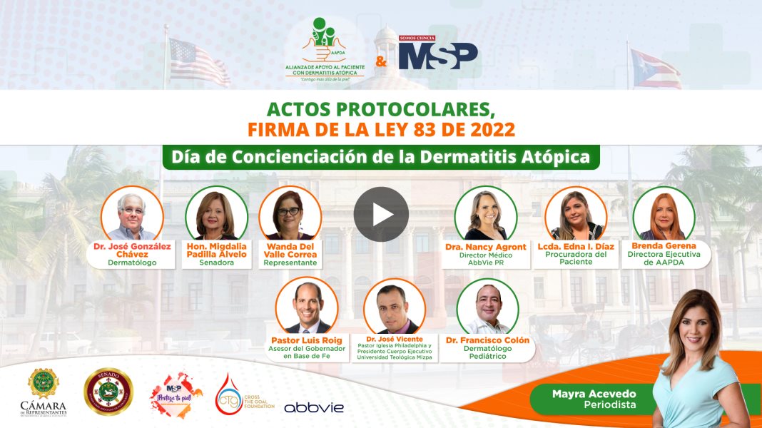 Actos protocolares, firma de la Ley 83 del 2022