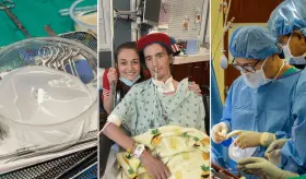 Implantes mamarios salvan la vida de hombre durante un doble trasplante de pulmón