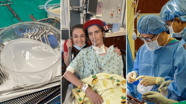 Implantes mamarios salvan la vida de hombre durante un doble trasplante de pulmón Implantes mamarios salvan la vida de hombre durante un doble trasplante de pulmón