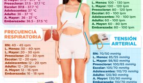 Valores normales de los signos vitales | Infografía