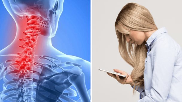 Uso prolongado de dispositivos electrónicos con mala postura aumenta el riesgo de dolor cervical, Uso prolongado de dispositivos electrónicos con mala postura aumenta el riesgo de dolor cervical,