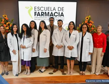 Siete estudiantes de doctorado en Farmacia del Recinto de Ciencias Médicas estrenan sus batas blancas