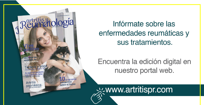 Visite el sitio web de la revista artritis y reumatología y esté informado sobre la actualidad sobre esta condición, recomendaciones, procedimientos y tratamientos.