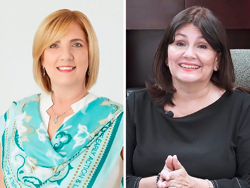 Iris Cardona, directora del Programa de Vacunación de Puerto Rico y Lilliam Rodríguez, directora del proyecto VOCES.